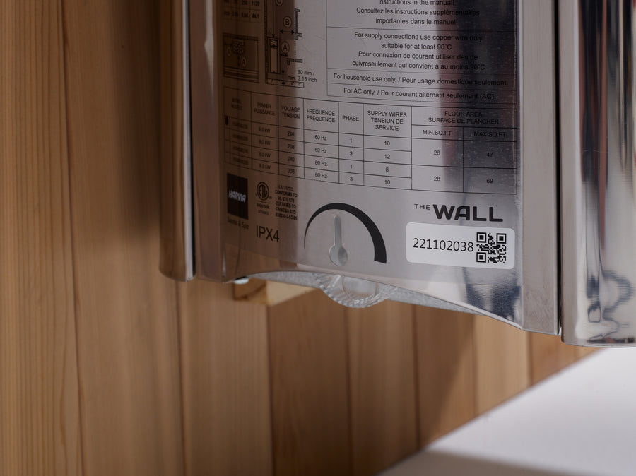 Bottom of Harvia Wall Sauna Heater