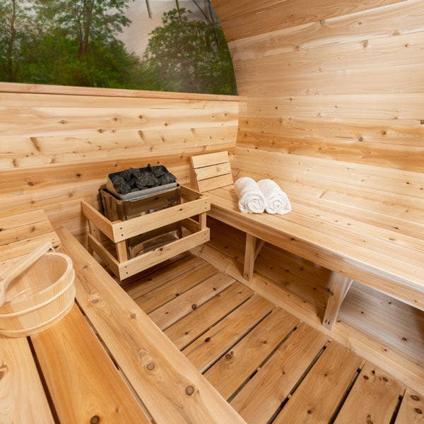 Dundalk Leisurecraft Serenity MP Barrel Sauna Interior 2
