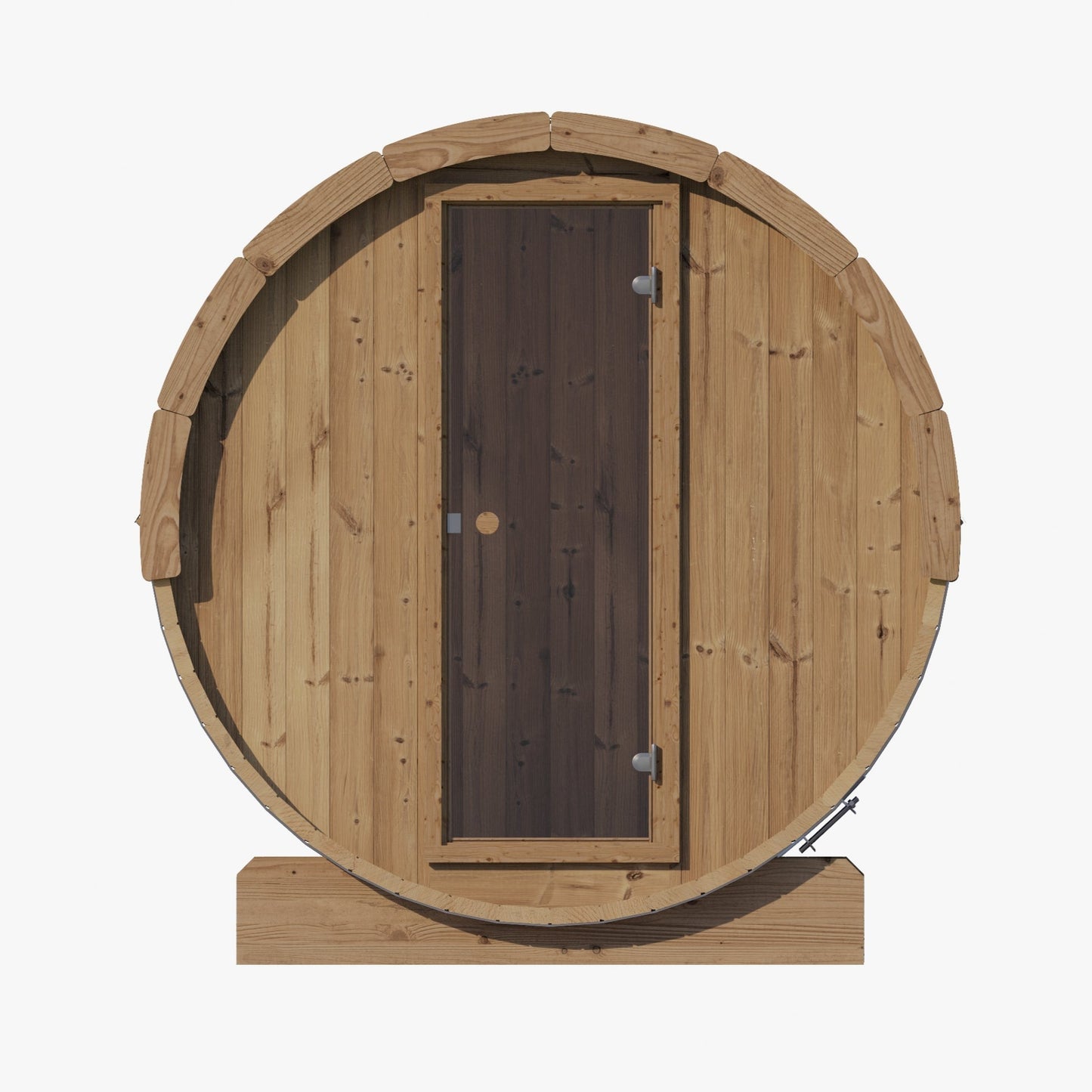 SaunaLife E7 4 Person Barrel Sauna Front View