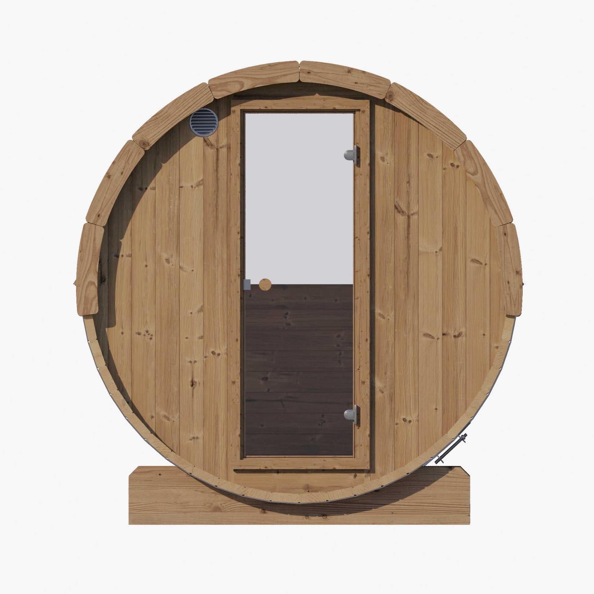 SaunaLife E7W 4 Person Barrel Sauna Front View