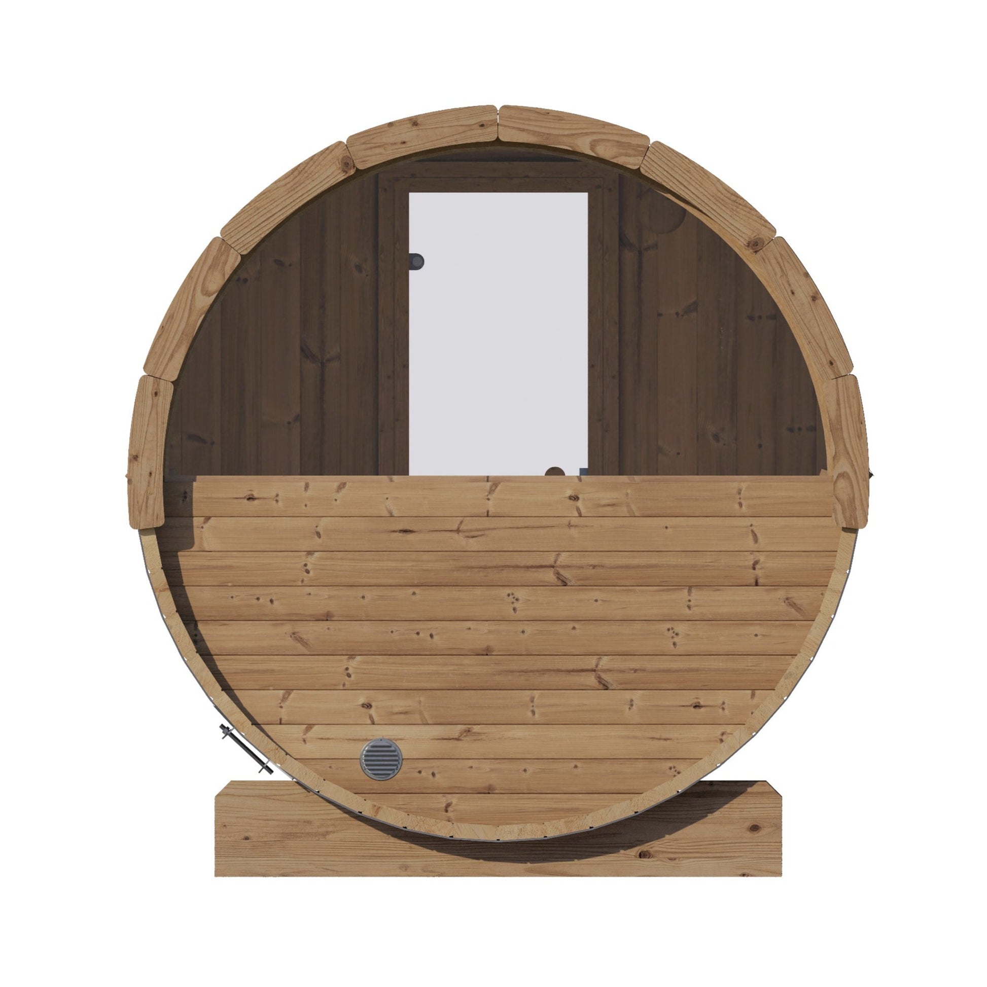 SaunaLife E7W 4 Person Barrel Sauna Rear View