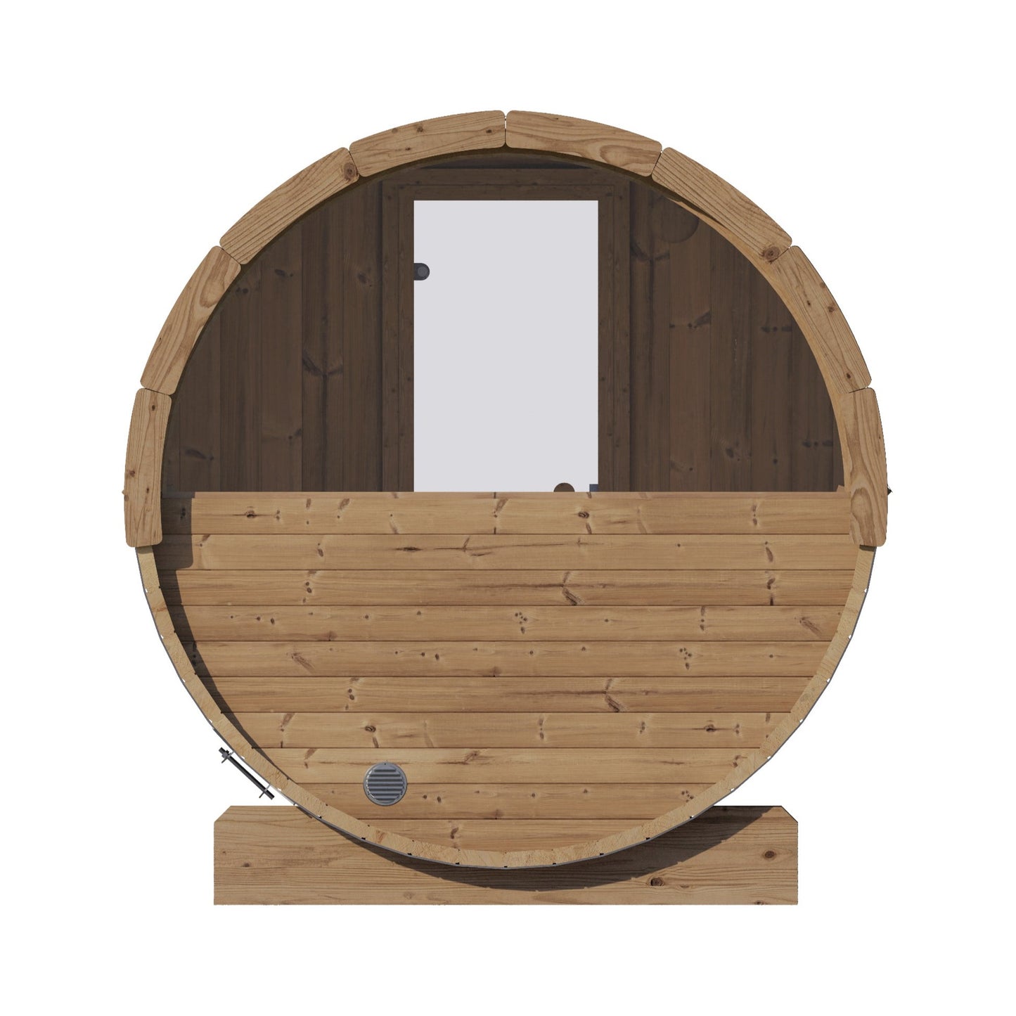 SaunaLife E8W 6 Person Barrel Sauna Rear View