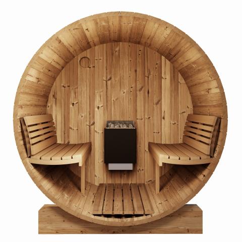SaunaLife E8 6 Person Barrel Sauna Interior