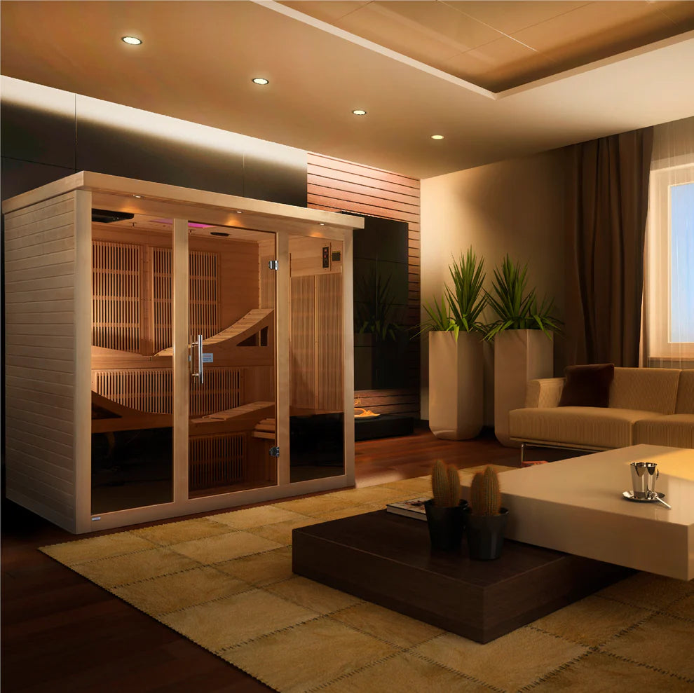 Golden Designs Monaco Elite 6 Person Near Zero EMF Far Infrared Sauna