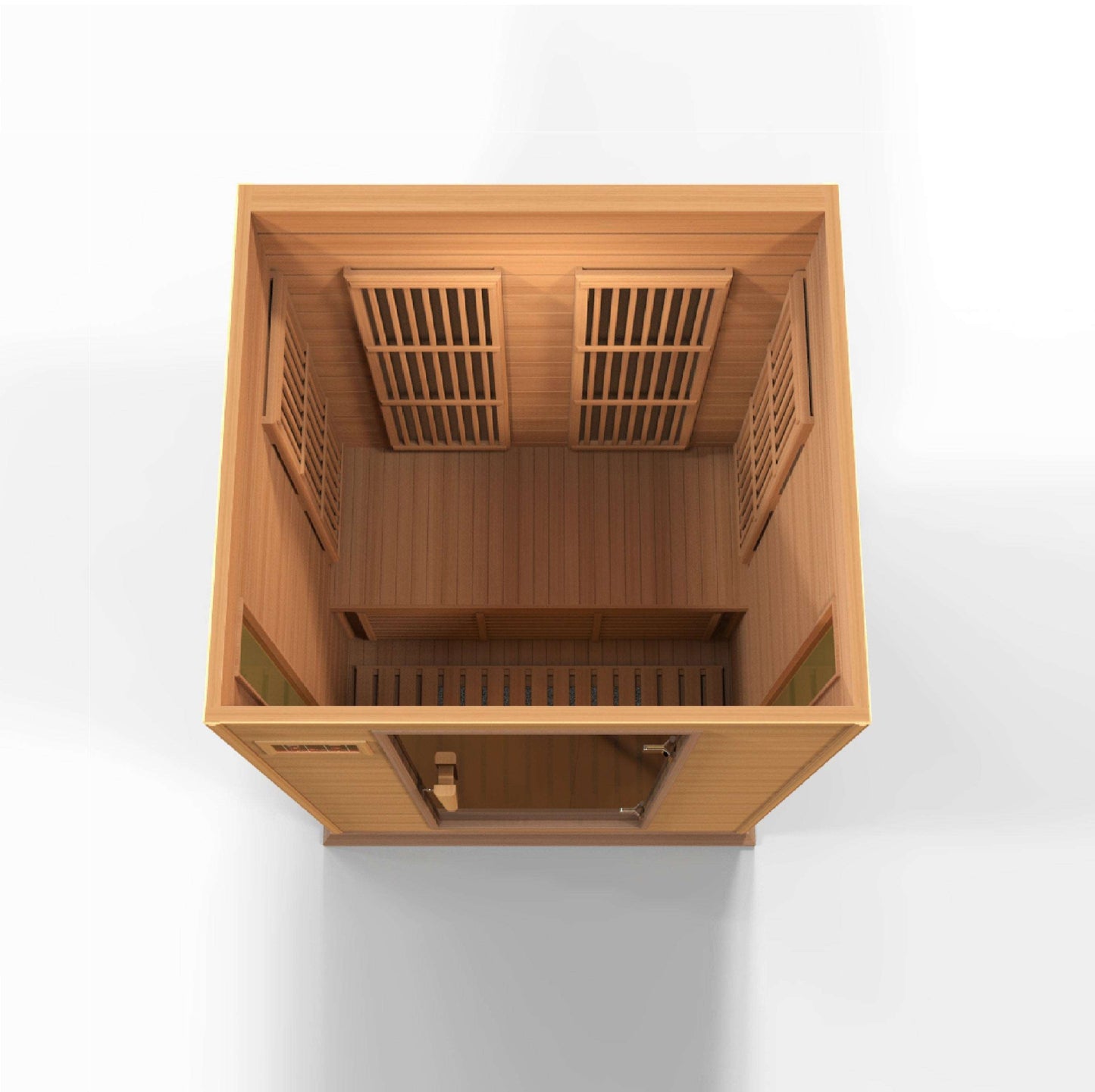 Maxxus Saunas 2 Person Low EMF FAR Infrared Canadian Red Cedar Sauna MX-K206-01 CED