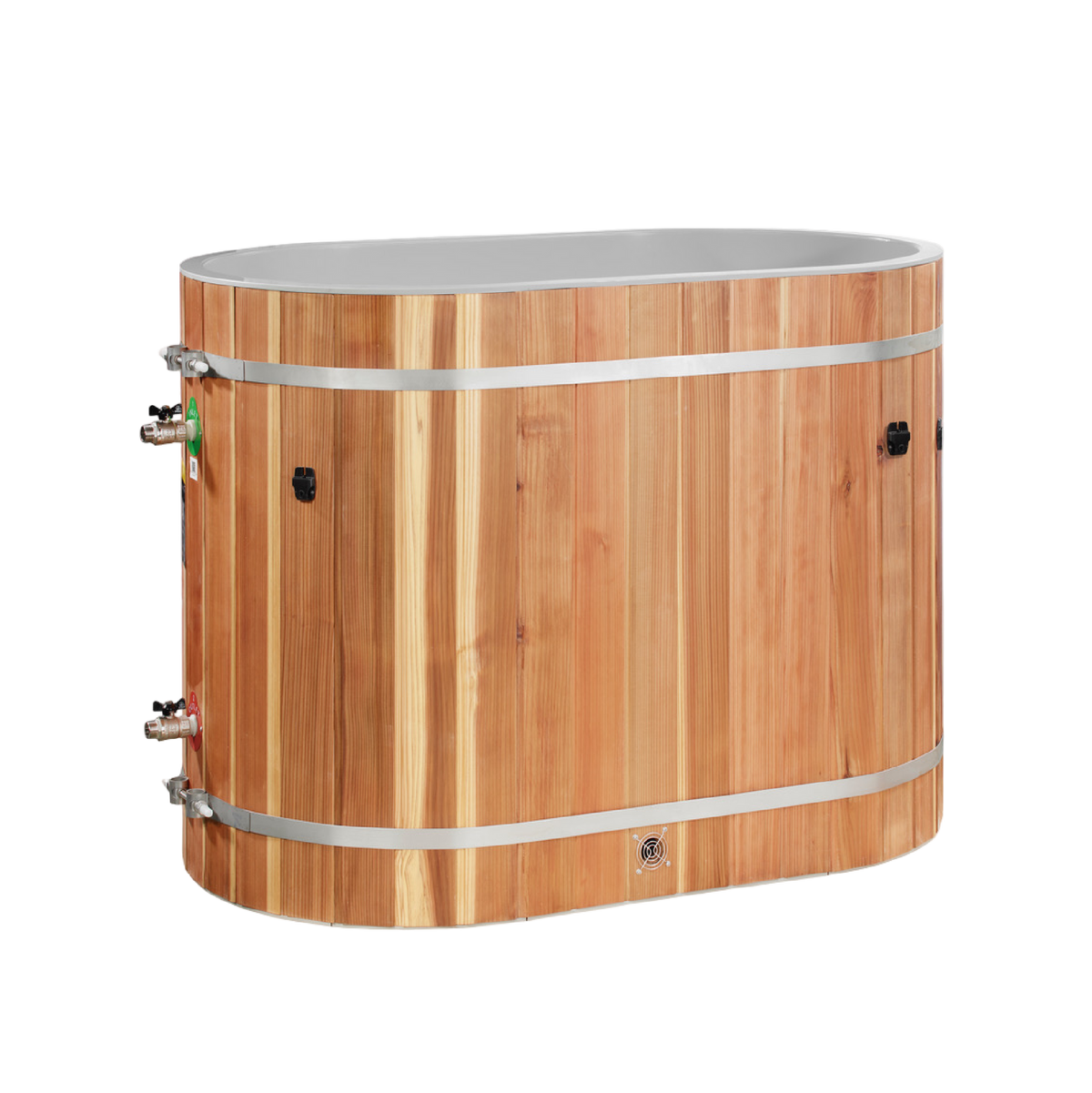 Dynamic Cold Therapy Oval Barrel Cold Plunge chiller fittings