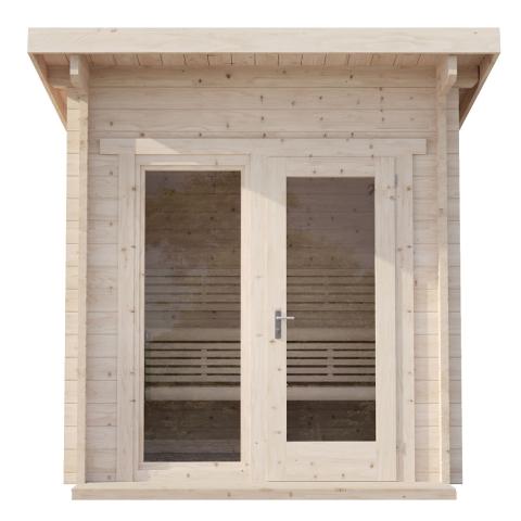 SaunaLife G4 Traditional Outdoor Sauna Front View