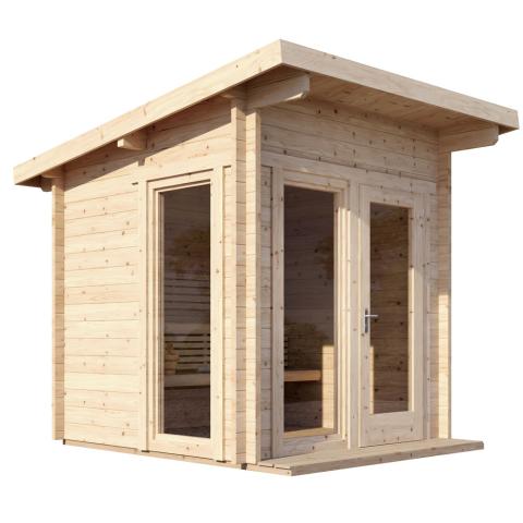 SaunaLife G4 Traditional Outdoor Sauna Side View 1