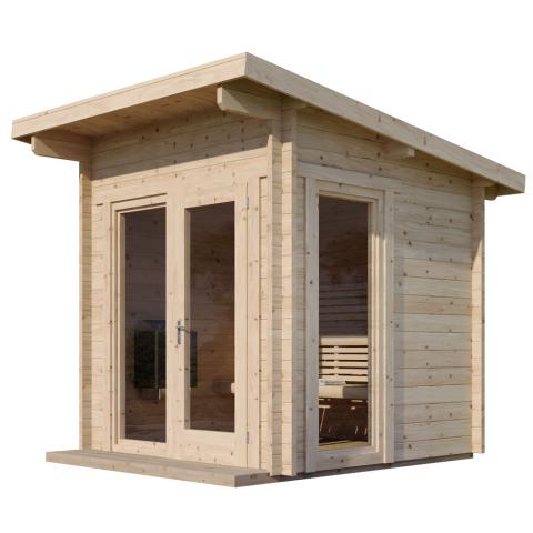 SaunaLife G4 Traditional Outdoor Sauna Side View 2