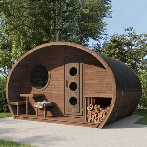 SaunaLife G11 8 Person Outdoor Sauna Exterior Second View