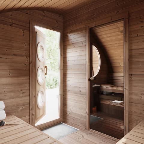 SaunaLife G11 8 Person Outdoor Sauna Interior