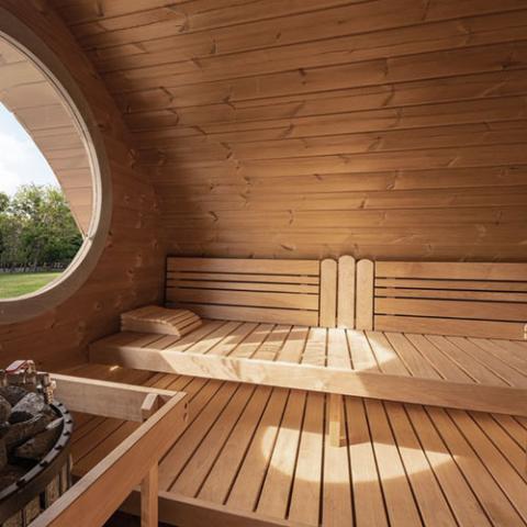 SaunaLife G11 8 Person Outdoor Sauna Interior 2