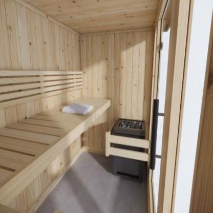 SaunaLife X6 3 Person Indoor Traditional Sauna Interior