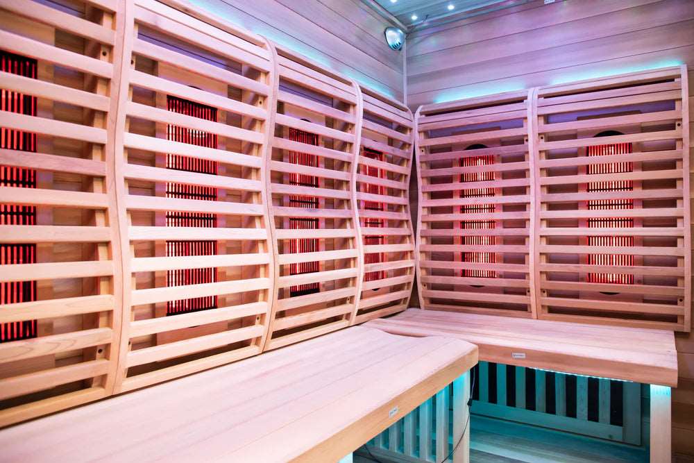 Sun Home Saunas Luminar 5 Person Outdoor Infrared Sauna Interior 2