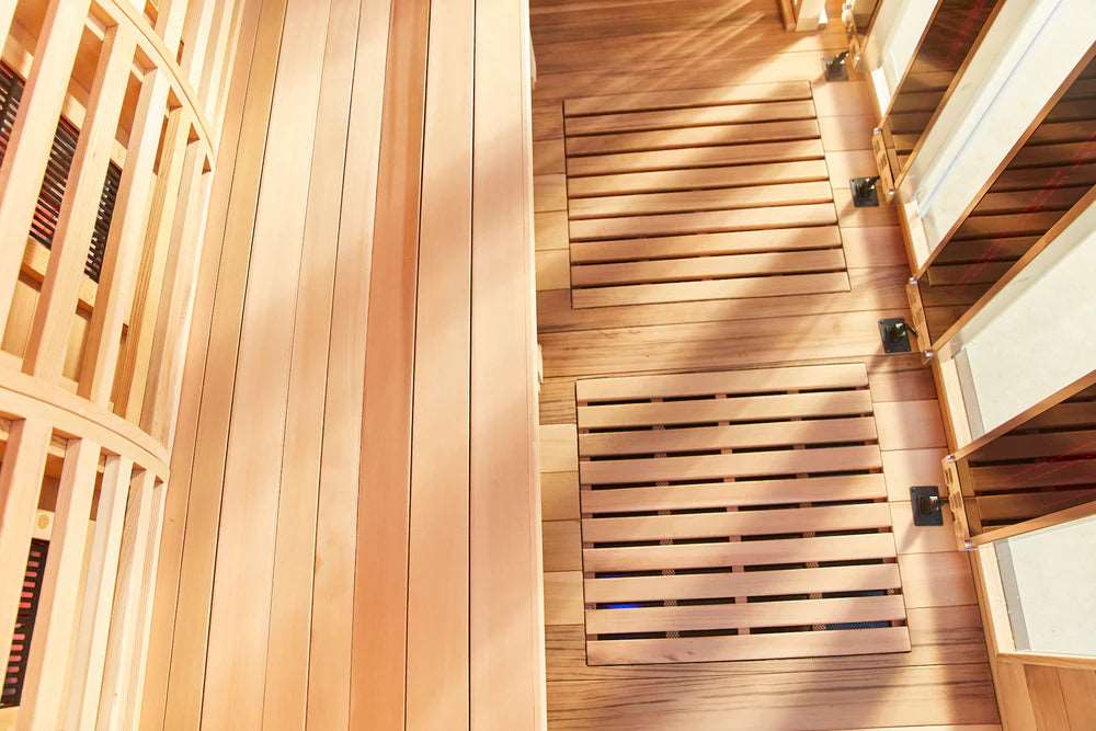 Sun Home Saunas Luminar 5 Person Outdoor Infrared Sauna Interior 3