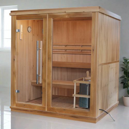 SunRay Saunas Charleston Indoor Sauna in a bathroom