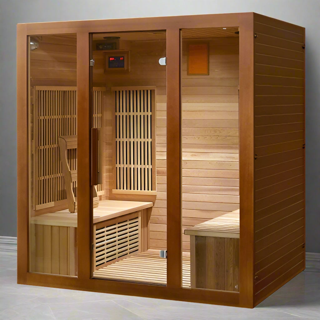 SunRay Saunas Roslyn 4 Person Infrared Sauna Front View