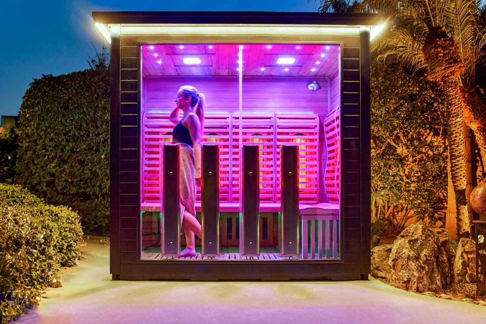 Sun Home Saunas Luminar 5 Person Outdoor Infrared Sauna Sun Valley Saunas