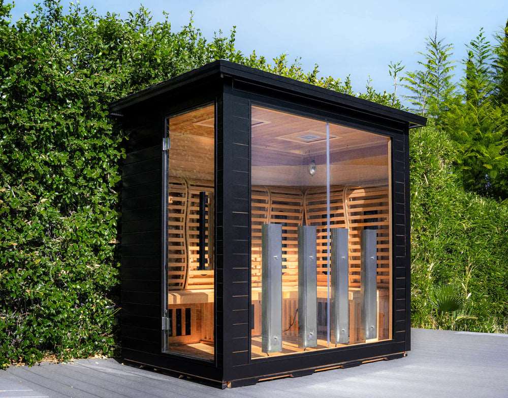 Sun Home Saunas Luminar 5 Person Outdoor Infrared Sauna Interior 3