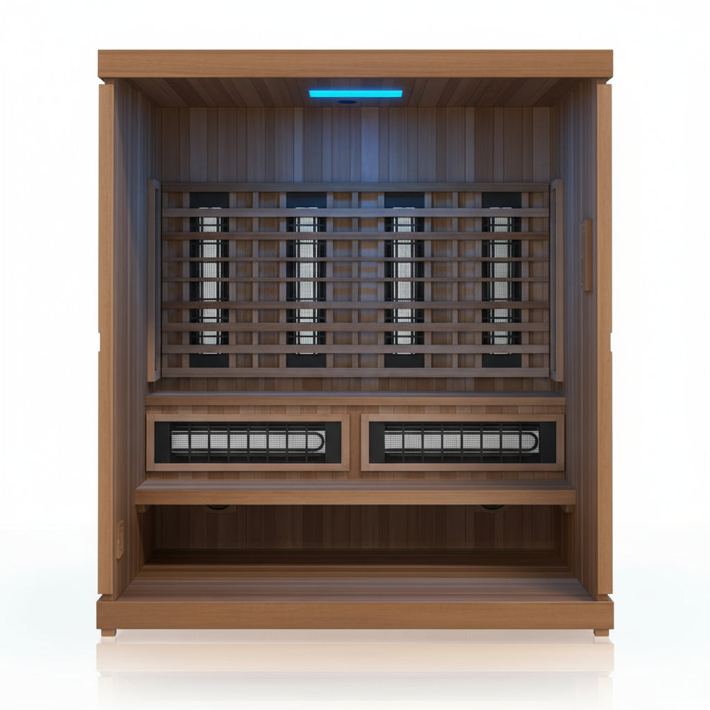 Finnmark Designs FD-5 4 Person Hybrid Full Spectrum Infrared Sauna Interior