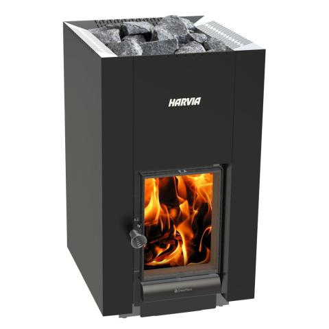 Harvia Linear 22 GreenFlame wood burning sauna stove