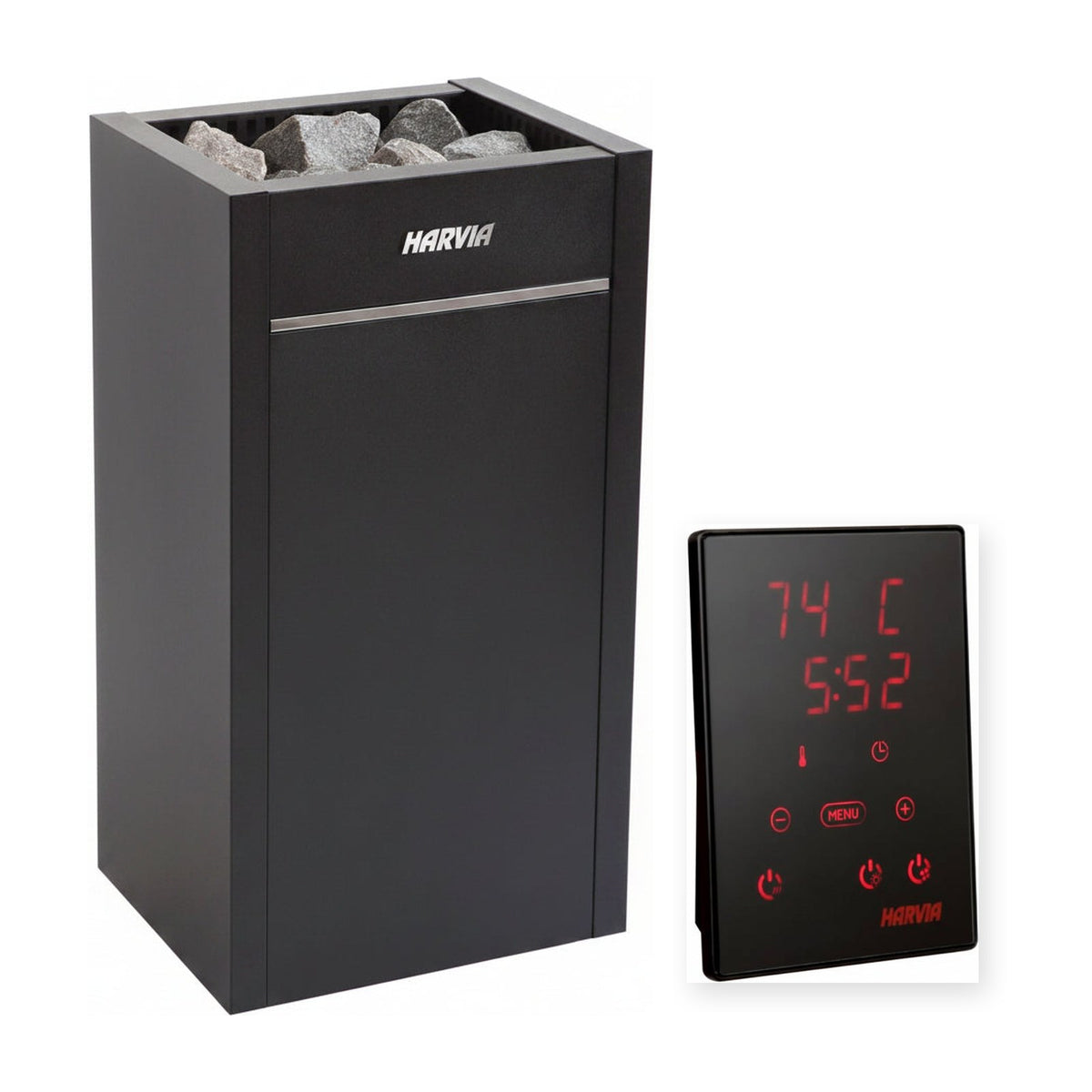 Harvia Virta electric sauna heater with Xenio WiFi control