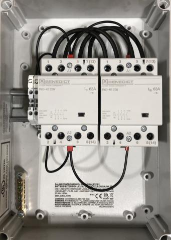 Inside of Huum Extension Box For Heaters Over 12kW