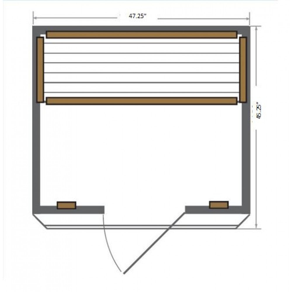 SunRay Evansport 2-Person FAR Infrared Sauna HL200K2