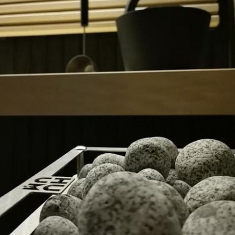 Huum Cliff Electric Sauna Heater Stones Close Up 2