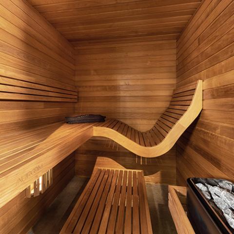Interior of Auroom Baia Traditional Sauna