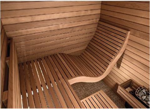 Interior of Auroom Baia Traditional Sauna