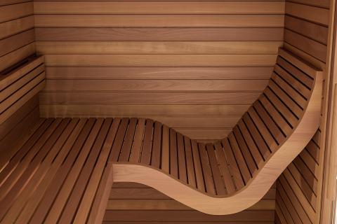 Interior of Auroom Baia Traditional Sauna