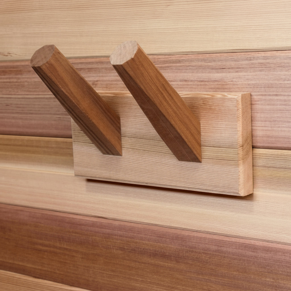 Double Sauna Robe Hanger and Towel Hook