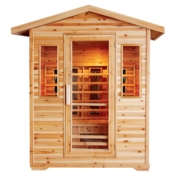 SunRay Saunas Cayenne 4-Person Outdoor Infrared Sauna HL400D