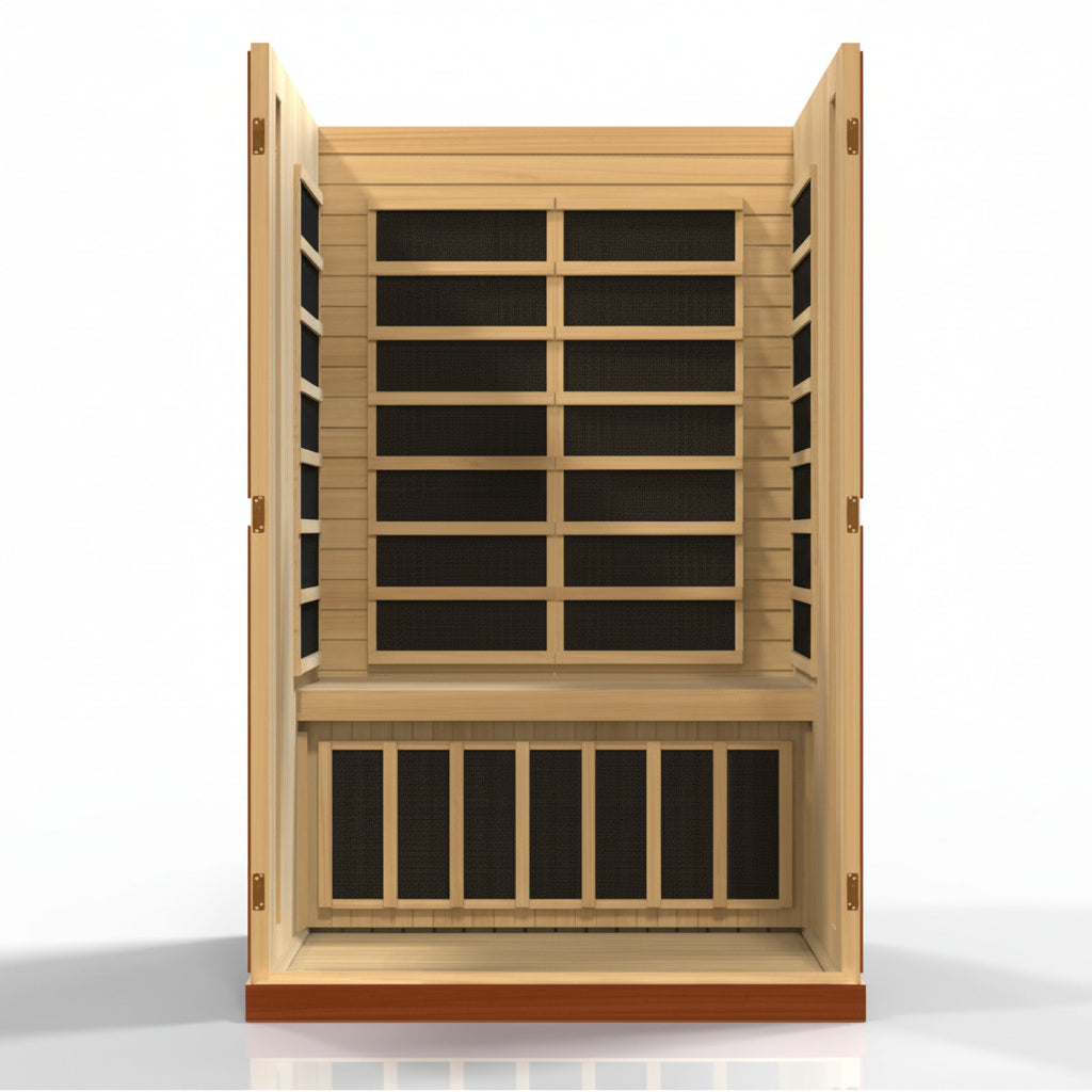 Dynamic Vittoria 2 Person Low EMF Infrared Sauna, interior