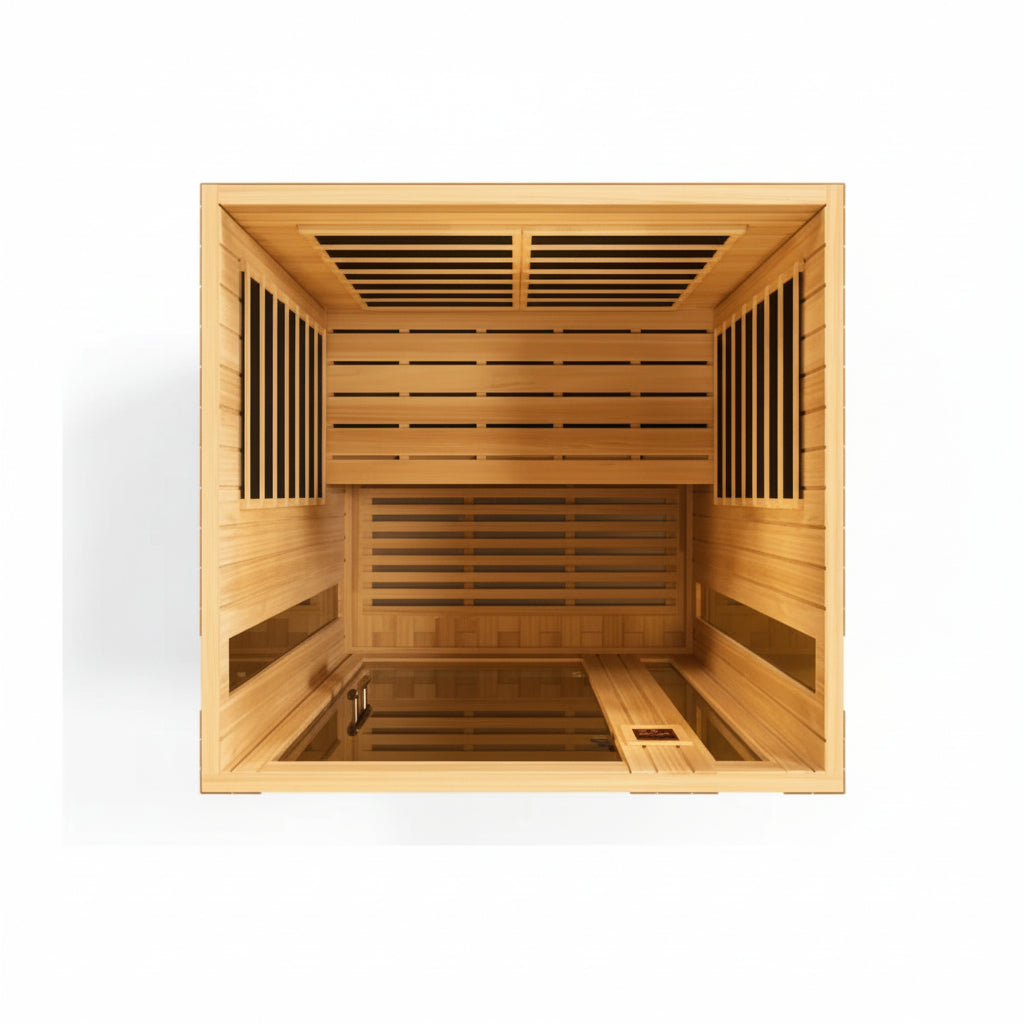 Dynamic Vittoria 2 Person Low EMF Infrared Sauna, top view
