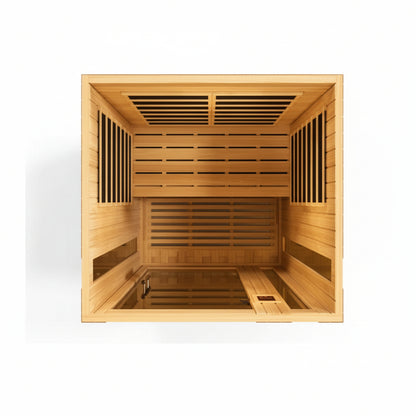 Dynamic Vittoria 2 Person Low EMF Infrared Sauna, top view