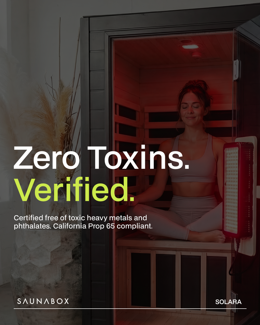 SaunaBox® Solara: Full Spectrum Infrared Sauna