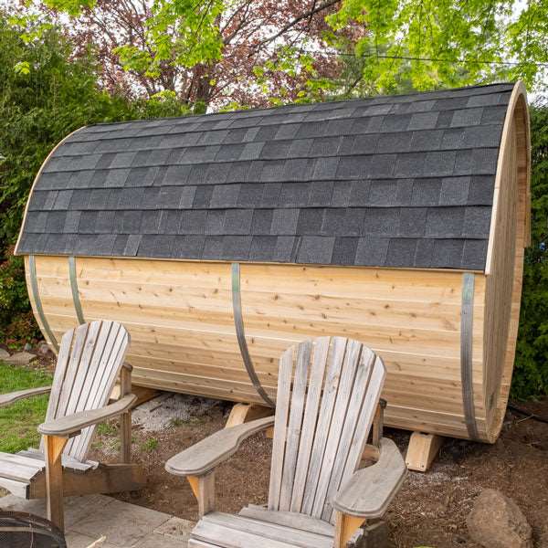 Asphalt Shingle Roof For Barrel Saunas