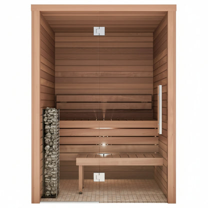 Auroom Cala Glass 4 Person Traditional Indoor Sauna