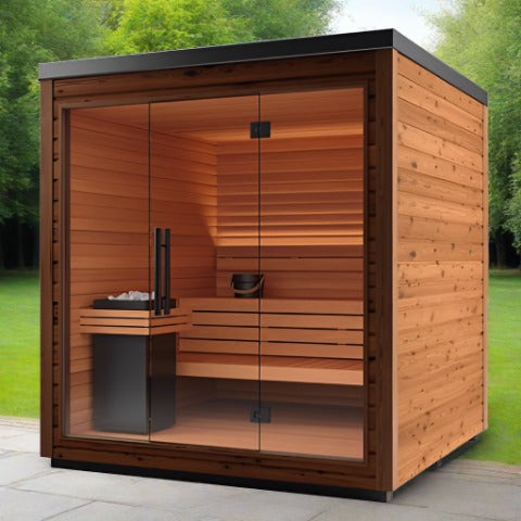Auroom Mira L Outdoor Traditional Luxury Sauna – Sun Valley Saunas