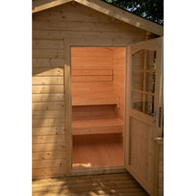 Load image into Gallery viewer, Almost Heaven 6 Person Allegheny Traditional Cabin Sauna Entry Way