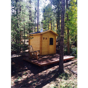 Almost Heaven 6 Person Allegheny Traditional Cabin Sauna In Woods With Chimney