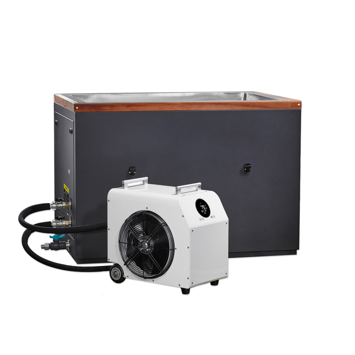 Stainless Cuboid cold plunge with chiller