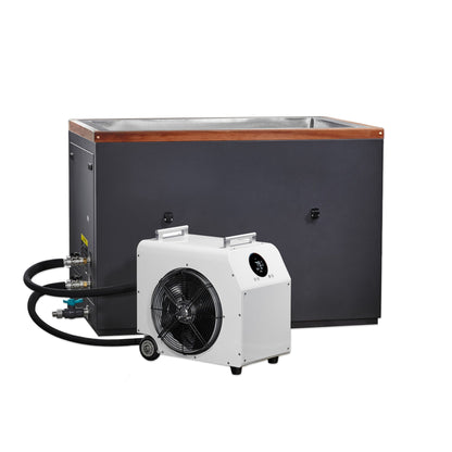 Stainless Cuboid cold plunge with chiller