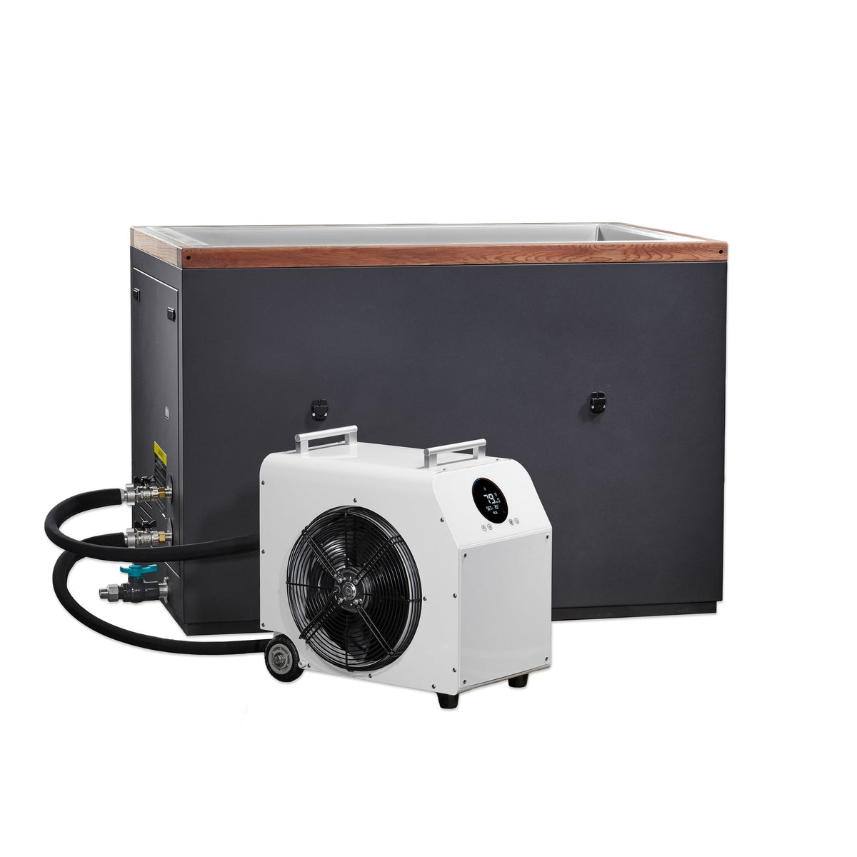 Cuboid cold plunge with chiller