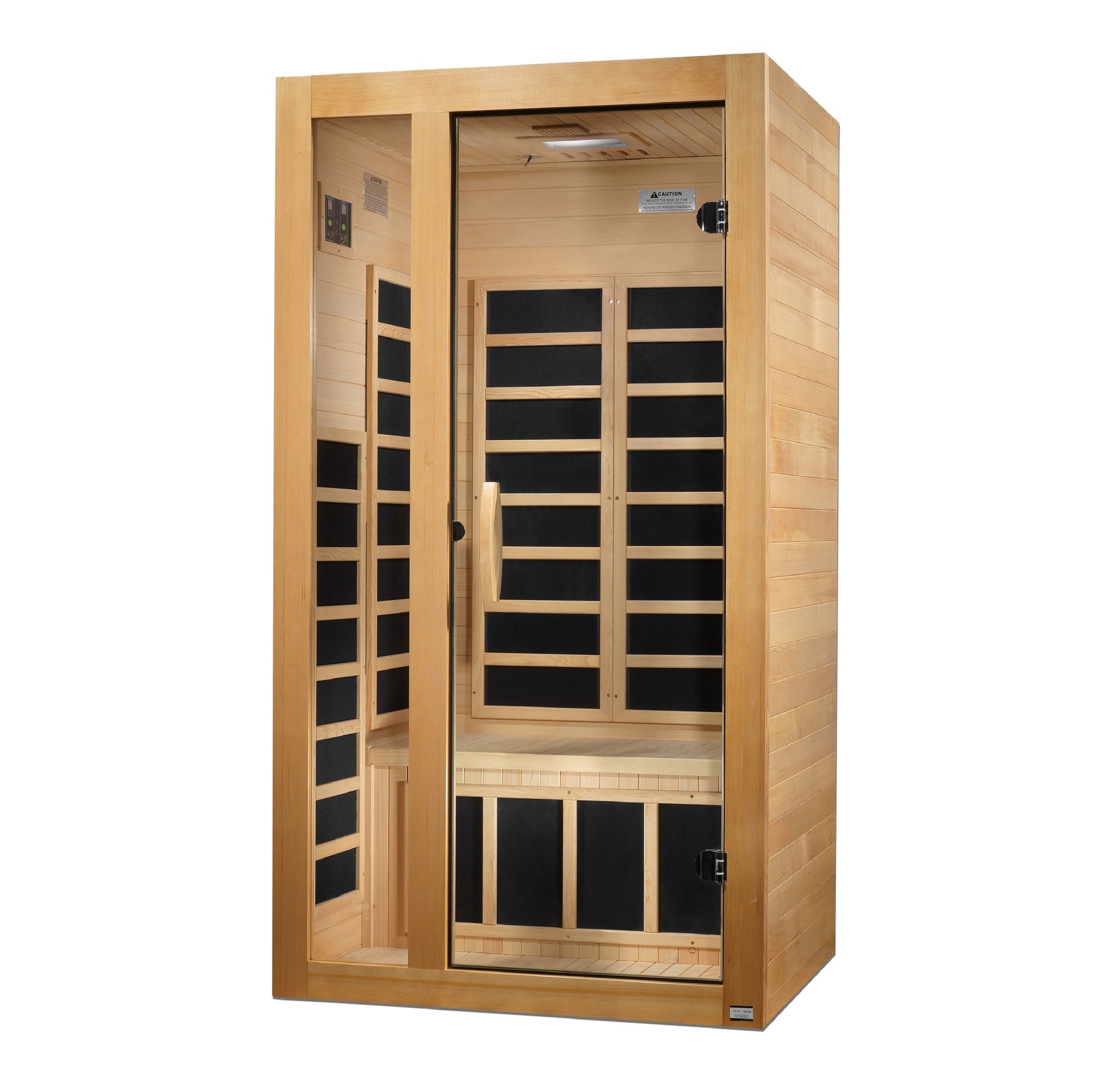Dynamic Saunas Gracia Elite 1-Person Full Spectrum Infrared Sauna side view on white background