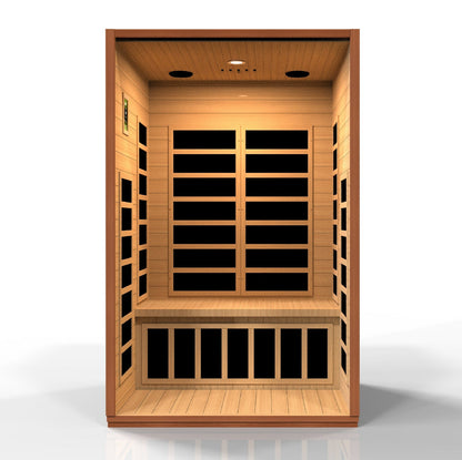 Dynamic Cordoba 2-Person Low EMF Far Infrared Sauna front view on white background