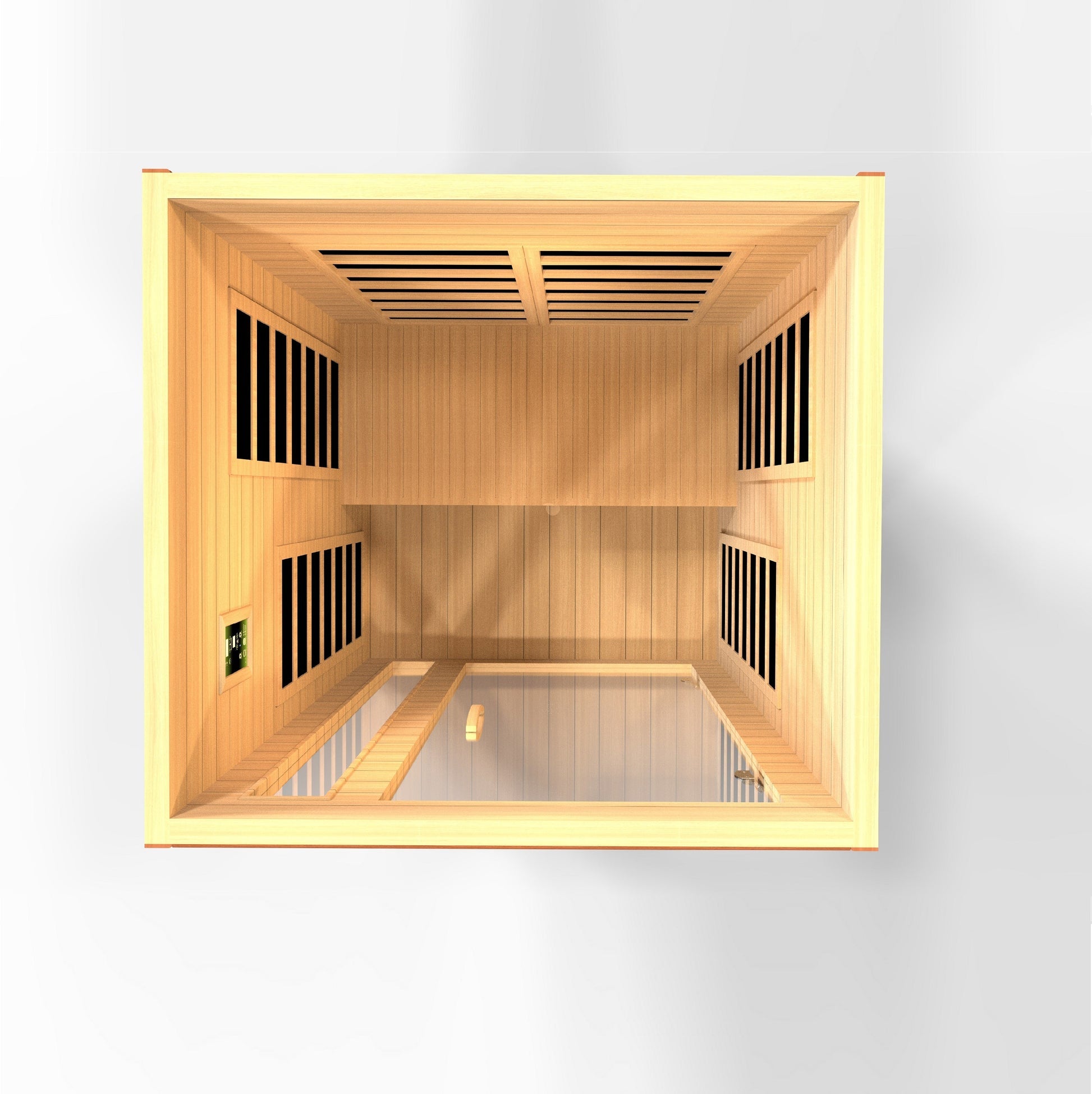 Dynamic Cordoba 2-Person Low EMF Far Infrared Sauna top view on white background