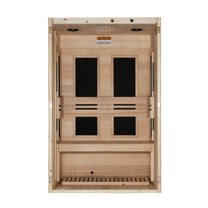 Dynamic Lucca  Elite 2-Person Low EMF Far Infrared Sauna back view